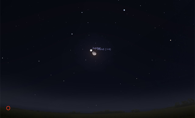 Himmelsanblick am 28. Januar 2016, 00:00 Uhr, SO-Himmel 160128