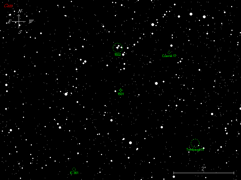 Aufsuchkarte NGC 1501 Map